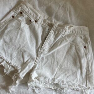 White vintage cut offs